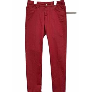 GERARD DAREL‎ Red Mid-Rise Skinny Leg Jeans Size: 42 Stretch